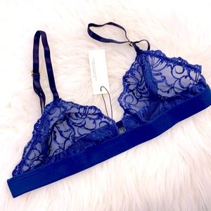 Valentine Navy NYC by jonas & brown bra lace Size M NWT wireless